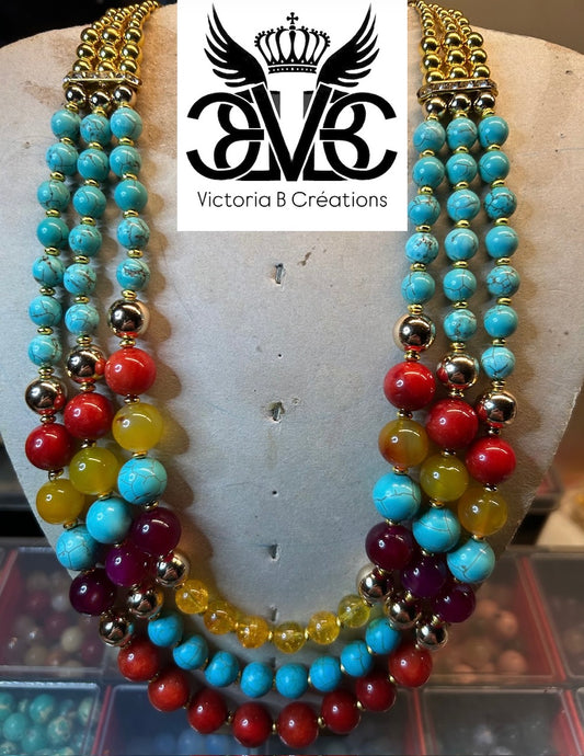 Collier pierres naturelles